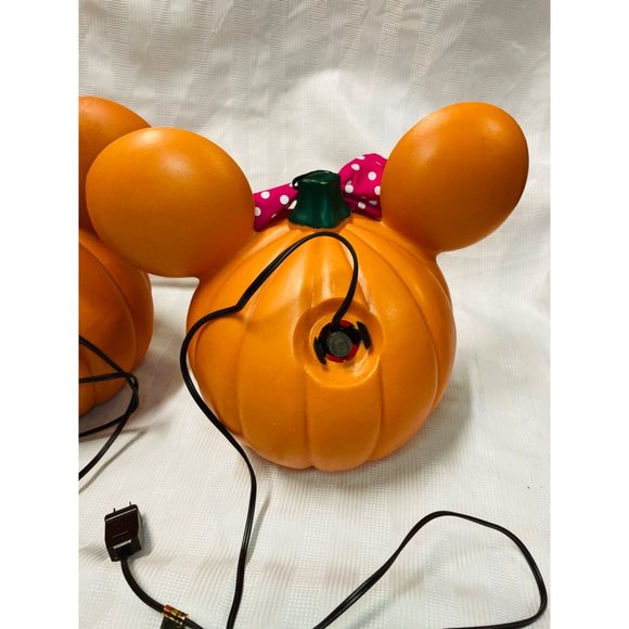 Disney Mickey Mouse Halloween Blow Mold, Light Up Pumpkin, Sold as a Set - Picture 6 of 14